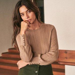 Sezane Orenlla Jumper Tan Sweater Size XS